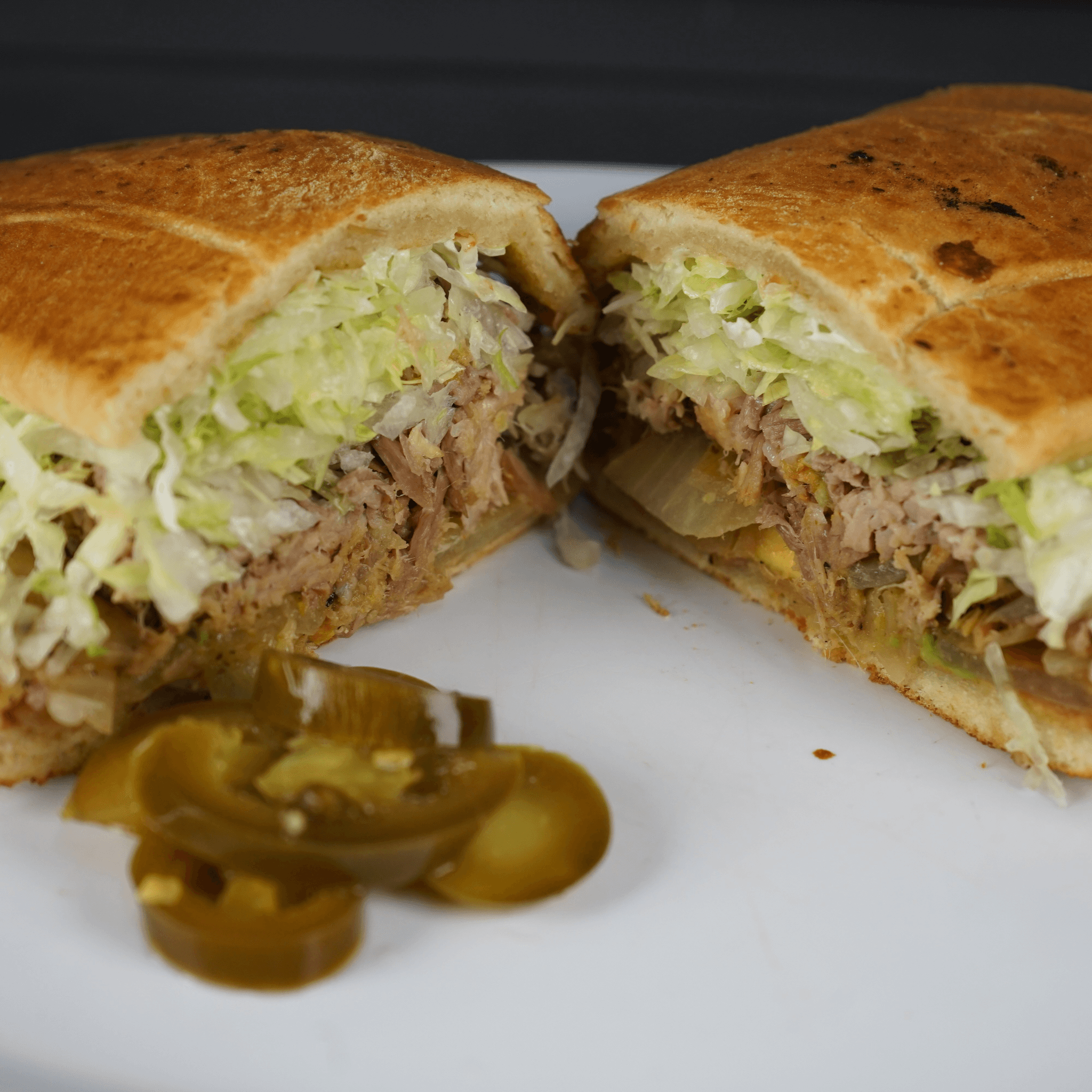 Torta de Carnitas.