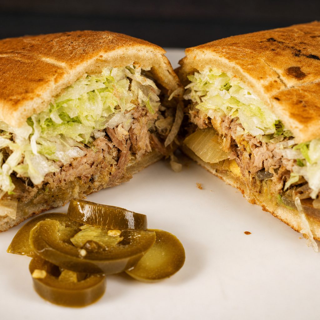 Torta de Carnitas.